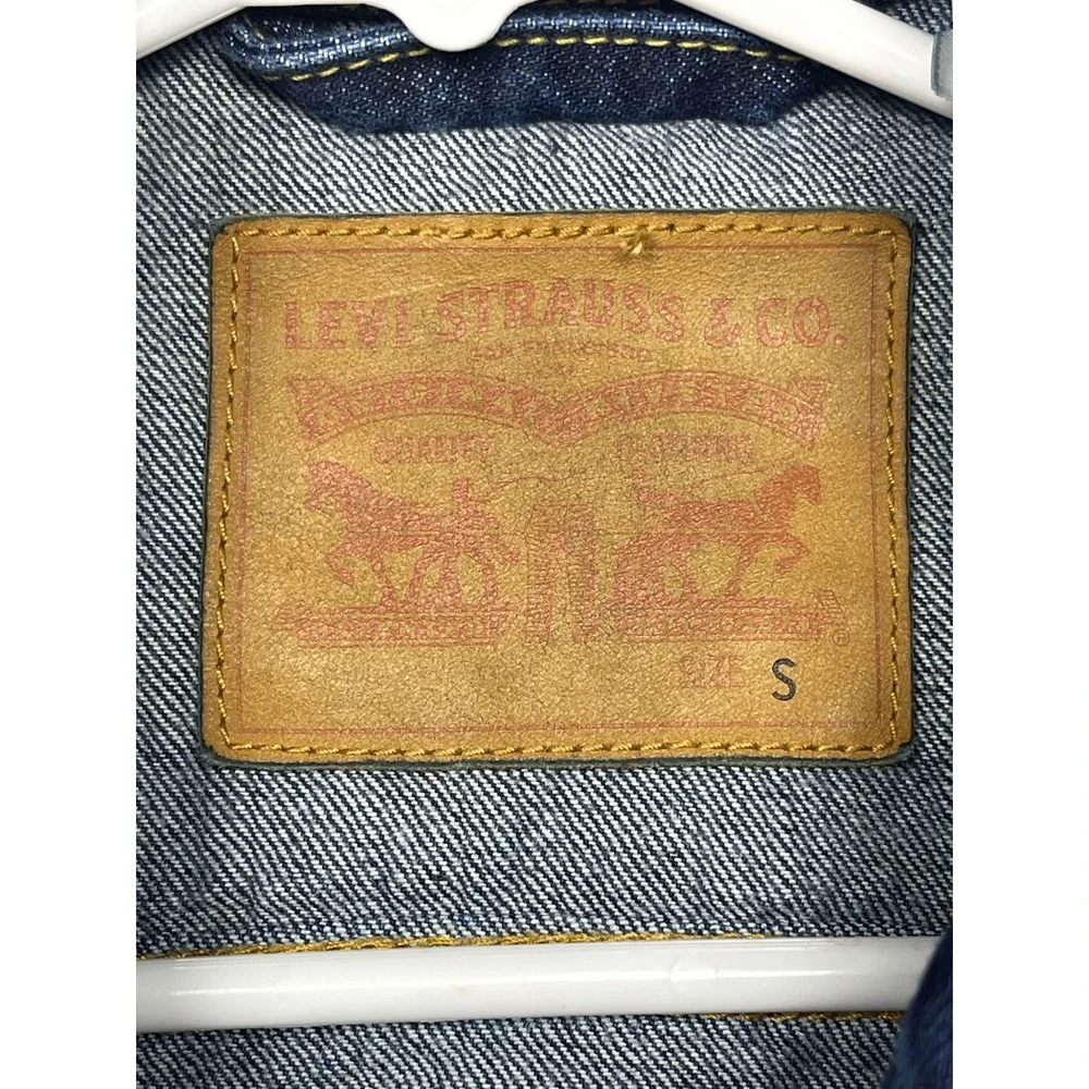 Levi's Trucker Jacket Denim Dark Blue Small Mens